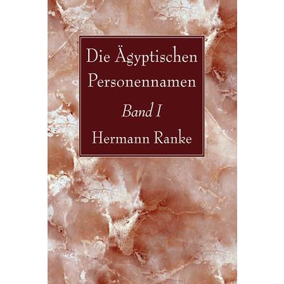 Die ?gyptischen Personennamen, Band I