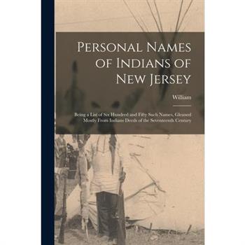 Personal Names of Indians of New Jersey
