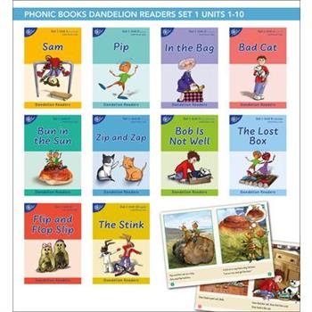 Phonic Books Dandelion Readers Set 1 Units 1-10 Sam (Alphabet Code Blending 4 and 5 Sound Words)