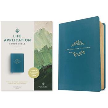 NLT Life Application Study Bible, Third Edition (Red Letter, Leatherlike, Teal Blue)