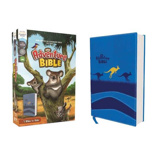 Nasb, Adventure Bible, Leathersoft, Blue, Full Color Interior, Red Letter Edition, 1995 Text, Comfort Print