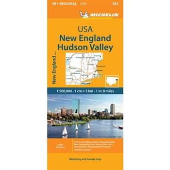Michelin Map New England, Hudson Valley