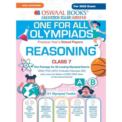 Oswaal One For All Olympiad Previous Years' Solved Papers, Class-7 Reasoning Book (For 2023 Exam)