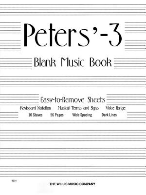 Peters’ Blank Music Book, White