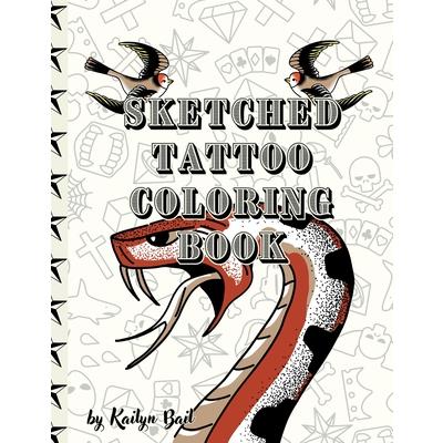 Sketched Tattoo Coloring Book