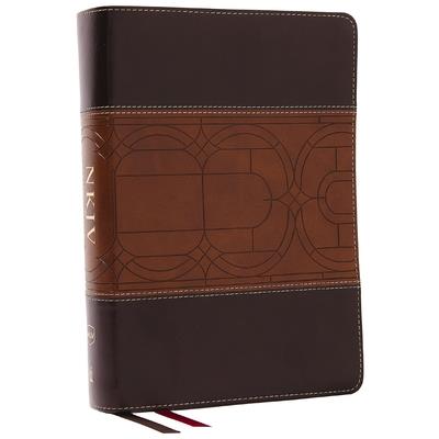 NKJV Study Bible, Leathersoft, Brown, Full-Color, Thumb Indexed, Comfort Print