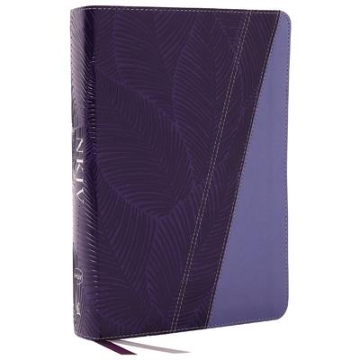 NKJV Study Bible, Leathersoft, Purple, Full-Color, Thumb Indexed, Comfort Print