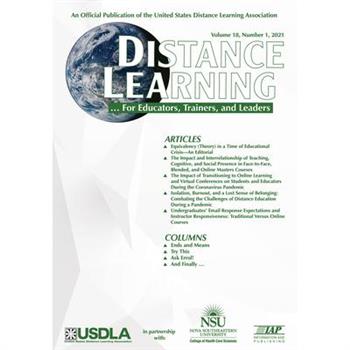 Distance Learning VOL 18 Issue 1, 2021