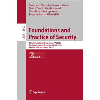 Foundations and Practice of Security