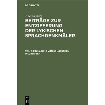 Erkl瓣rung von 55 lykischen Inschriften