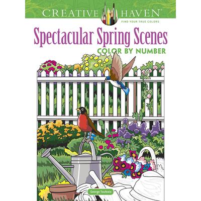 Creative Haven Spectacular Spring Scenes Color by Number