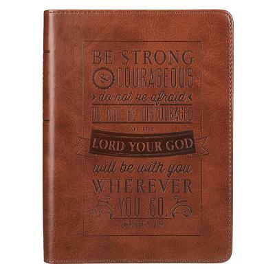 Be Strong & Courageous Brown Flexcover Journal - Joshua 1