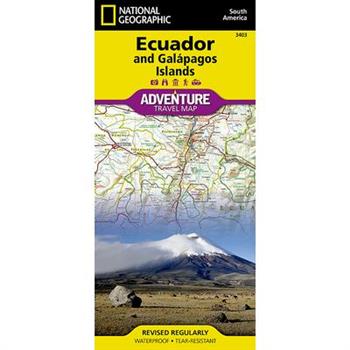 National Geographic Adventure Map Ecuador / Galapagos Islands