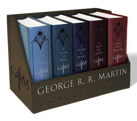 A Song of Ice and Fire Leather-Cloth Boxed Set 冰與火之歌1-5套書(皮革書封)