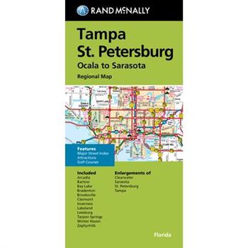 Rand McNally Folded Map: Tampa-St. Petersburg-Ocala to Sarasota Regional Map