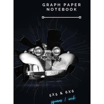 Professional Graph Paper Notebook 5x5 and 6x6 Squares Per Inch for Your Complex Designs