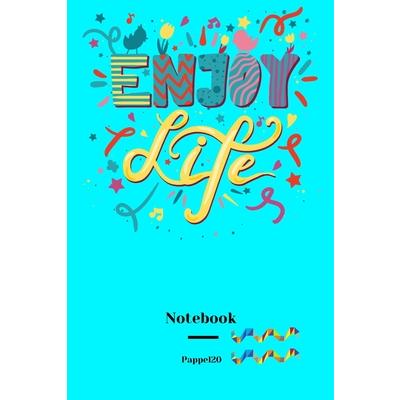 Lined Notebook Aquarius Sign - Cover Color Aqua - 160 pages - 6x9-Inches