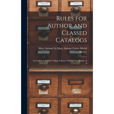 Rules for Author and Classed Catalogs