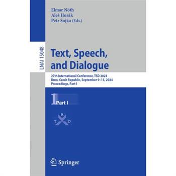 Text, Speech, and Dialogue