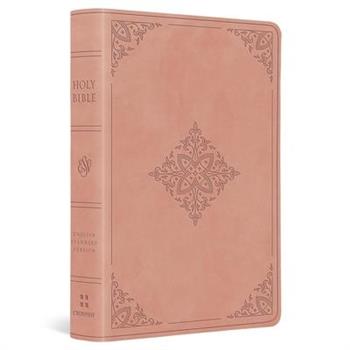 ESV Value Large Print Compact Bible (Trutone, Blush Rose, Fleur-De-Lis Design)