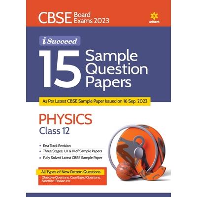 CBSE Board Exam 2023 I-Succeed 15 Sample Question Papers PHYSICS Class 12th