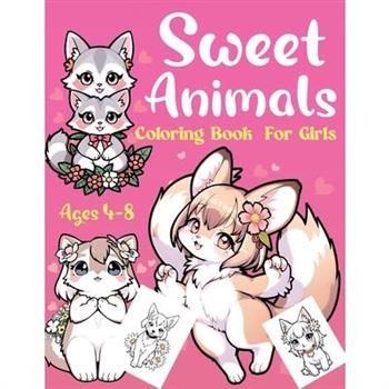 Sweet Animals Coloring Book For Girls