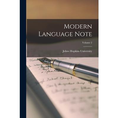 Modern Language Note; Volume 2