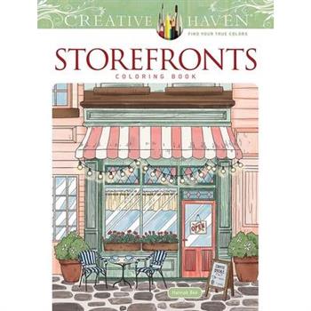 Creative Haven Storefronts Coloring Book