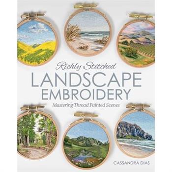 Richly Stitched Landscape Embroidery