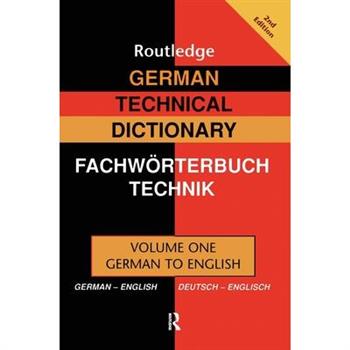 German Technical Dictionary/Worterbuch Fur Technik Englisch