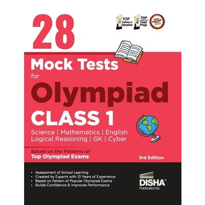 28 Mock Test Series for Olympiads Class 1 Science, Mathematics, English, Logical Reasoning, GK & Cyber 3rd Edition