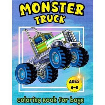 Monster Truck Coloring Book for Boys Ages 4-8