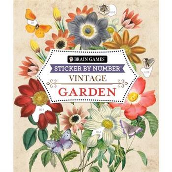 Brain Games - Sticker by Number - Vintage: Garden