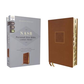 Nasb, Personal Size Bible, Large Print, Leathersoft, Brown, Red Letter, 1995 Text, Thumb Indexed, Comfort Print