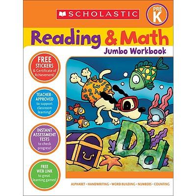 Scholastic Reading & Math Jumbo Workbook Grade Pre-k
