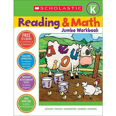 Scholastic Reading & Math Jumbo Workbook Grade K
