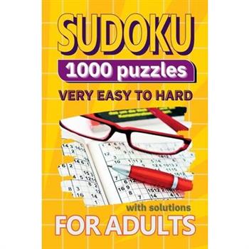 SUDOKU 1000 puzzles for adults - Very Easy to Hard