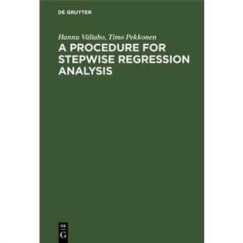 A Procedure for Stepwise Regression Analysis