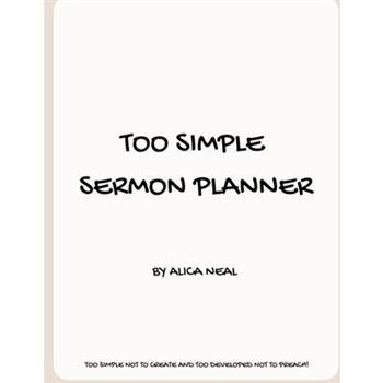 Too Simple Sermon Planner