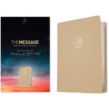 The Message Devotional Bible (Leather-Look, Driftwood Dove)