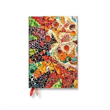 2027 Gaudi's Sun Mini Horizontal Hardcover 18-Month Weekly Planner, 208pg, 80gsm by Paperblanks (Gaudi's Mosaics)