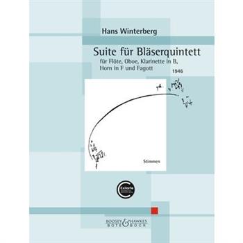 Winterberg: Suite for Blaserquintett for Flute, Oboe, Clarinet, Horn in F, Bassoon Set of Parts