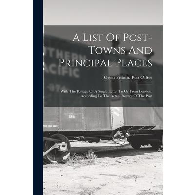A List Of Post-towns And Principal Places