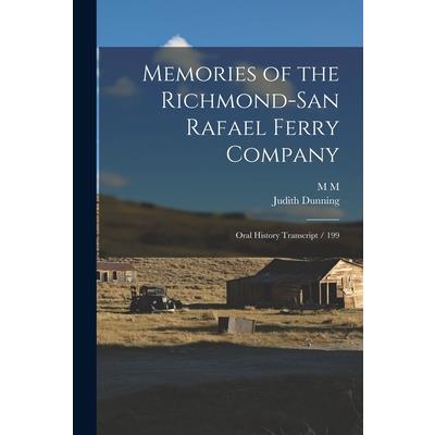 Memories of the Richmond-San Rafael Ferry Company