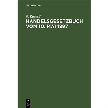 Handelsgesetzbuch Vom 10. Mai 1897