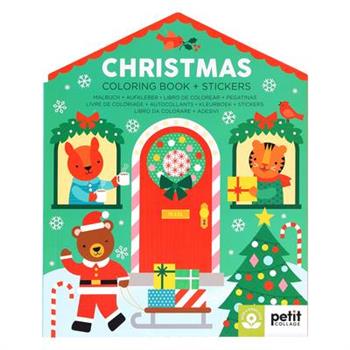 Christmas Coloring Book + Stickers