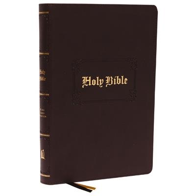 Kjv, Large Print Center-Column Reference Bible, Leathersoft, Brown, Red Letter, Comfort Print