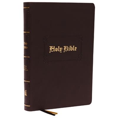 Kjv, Large Print Center-Column Reference Bible, Leathersoft, Brown, Red Letter, Thumb Indexed, Comfort Print