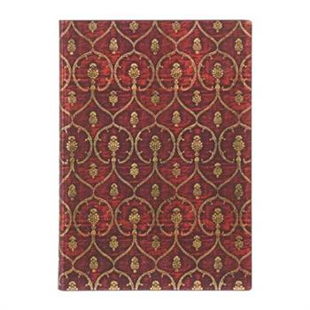Paperblanks Red Velvet Softcover Flexi MIDI Unlined Elastic Band Closure 176 Pg 100 GSM