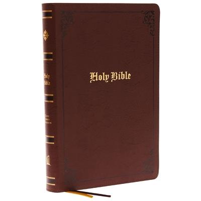 Kjv, Large Print Center-Column Reference Bible, Bonded Leather, Brown, Red Letter, Comfort Print